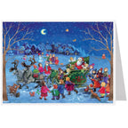 Calendario de Adviento de postales "Paseo en trineo con Papá Noel"