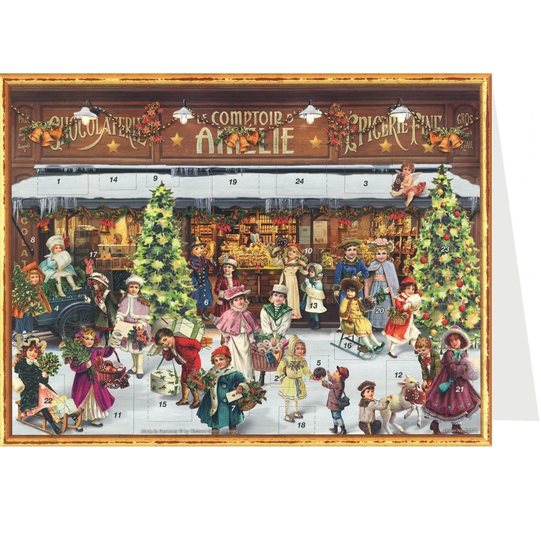 Calendario de Adviento de postales "Tienda Victoriana"