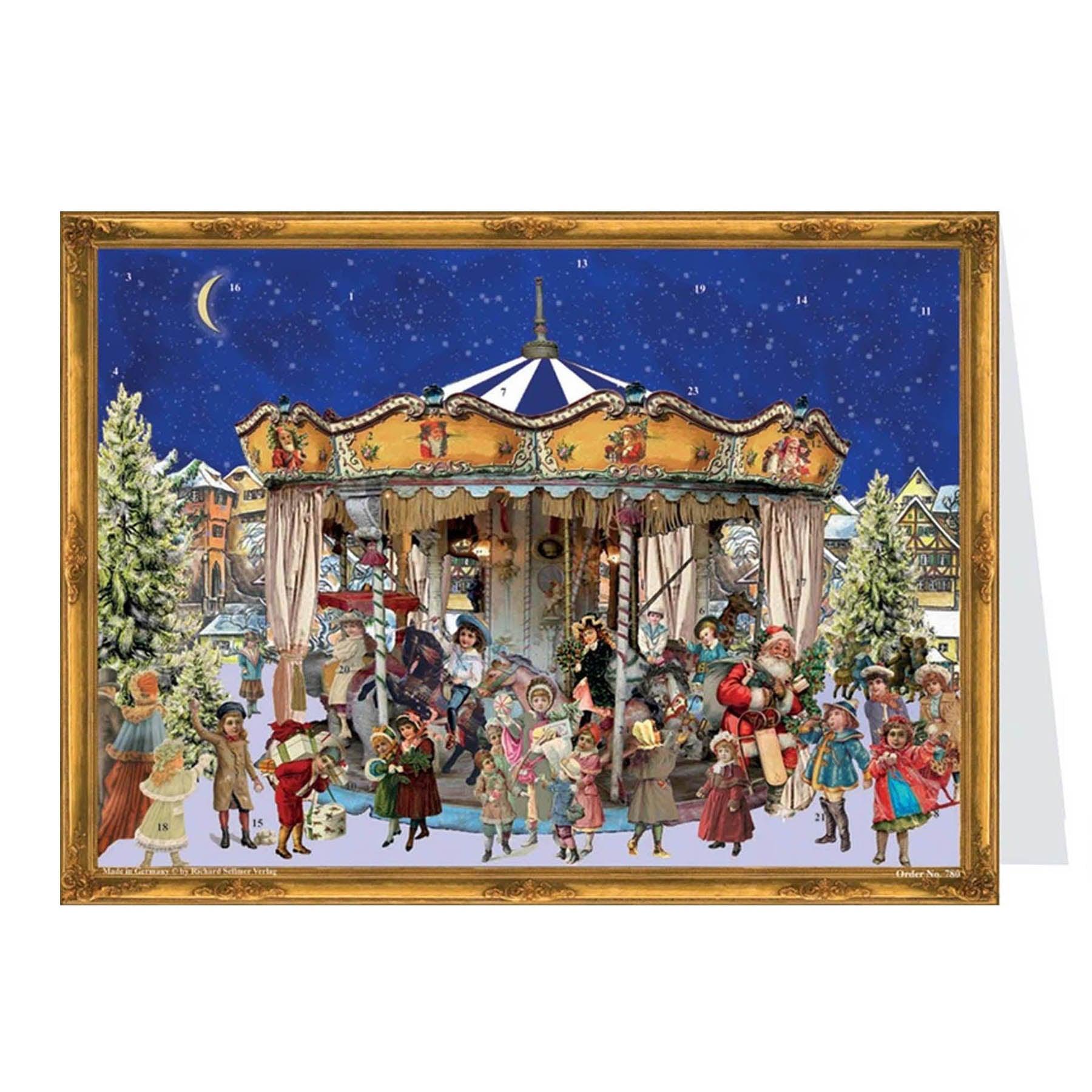 Calendario de Adviento de postales "Carrusel de Navidad"