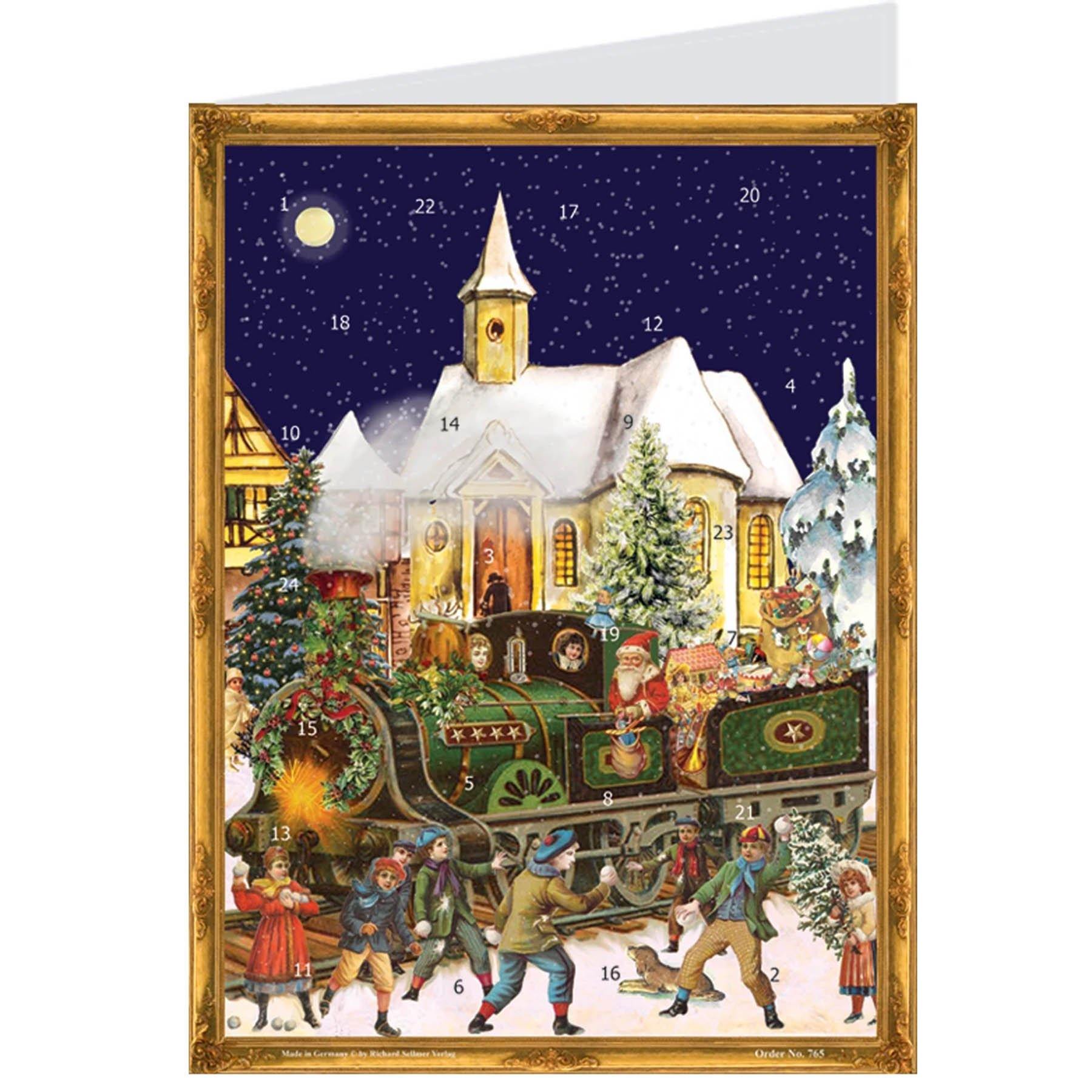 Calendario de Adviento de postales "Tren de Navidad"