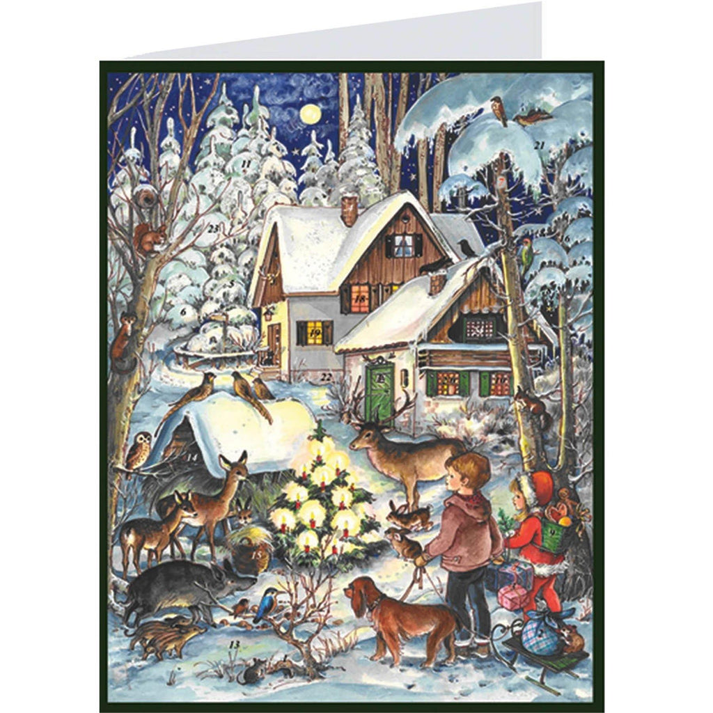 Calendario de Adviento de postales "Invierno con los animales"