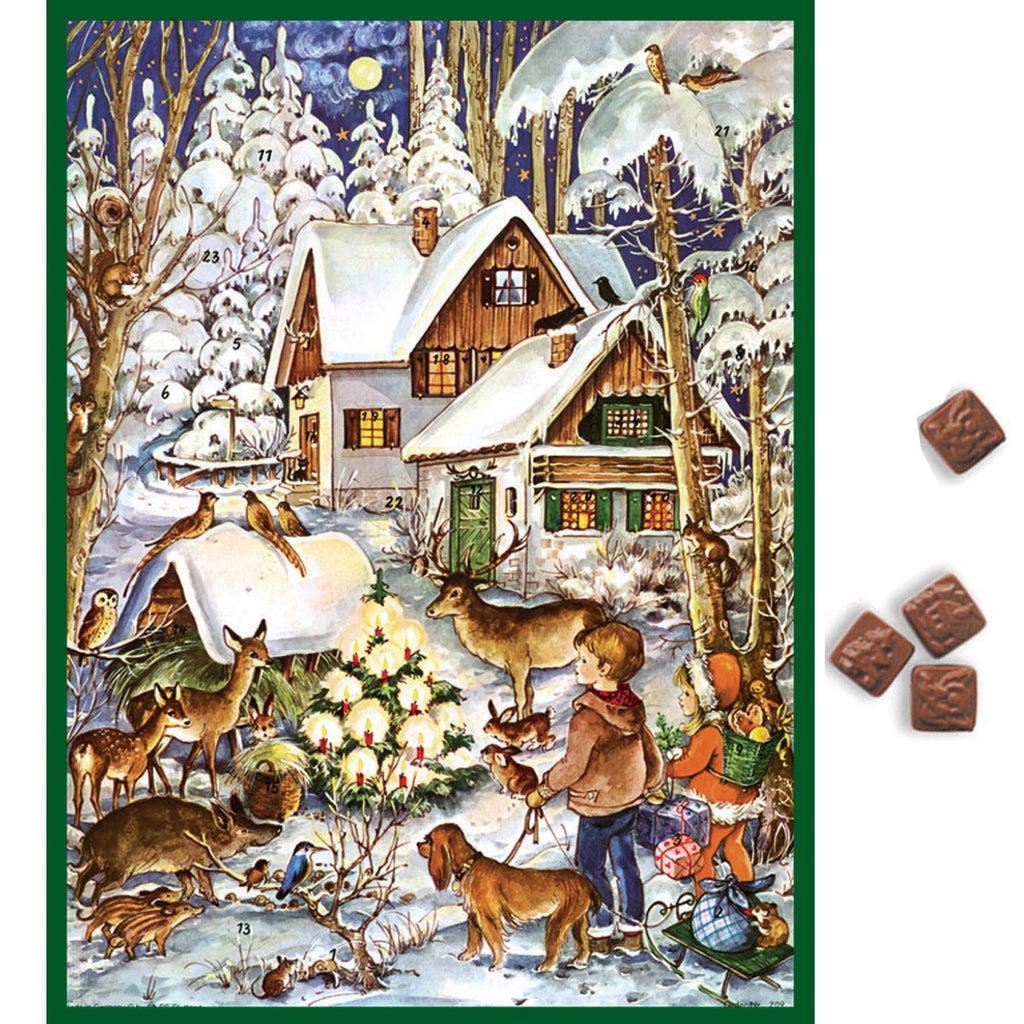 Calendario de Adviento de chocolate "Invierno con los animales"