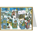 Tarjeta de Navidad "En el pueblo colorido"