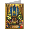 Tarjeta de Navidad "En la iglesia"