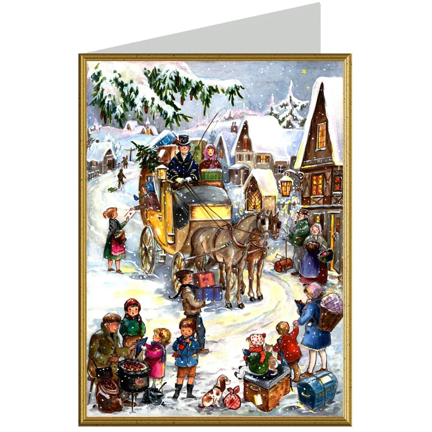 Tarjeta de Navidad "Carruaje"