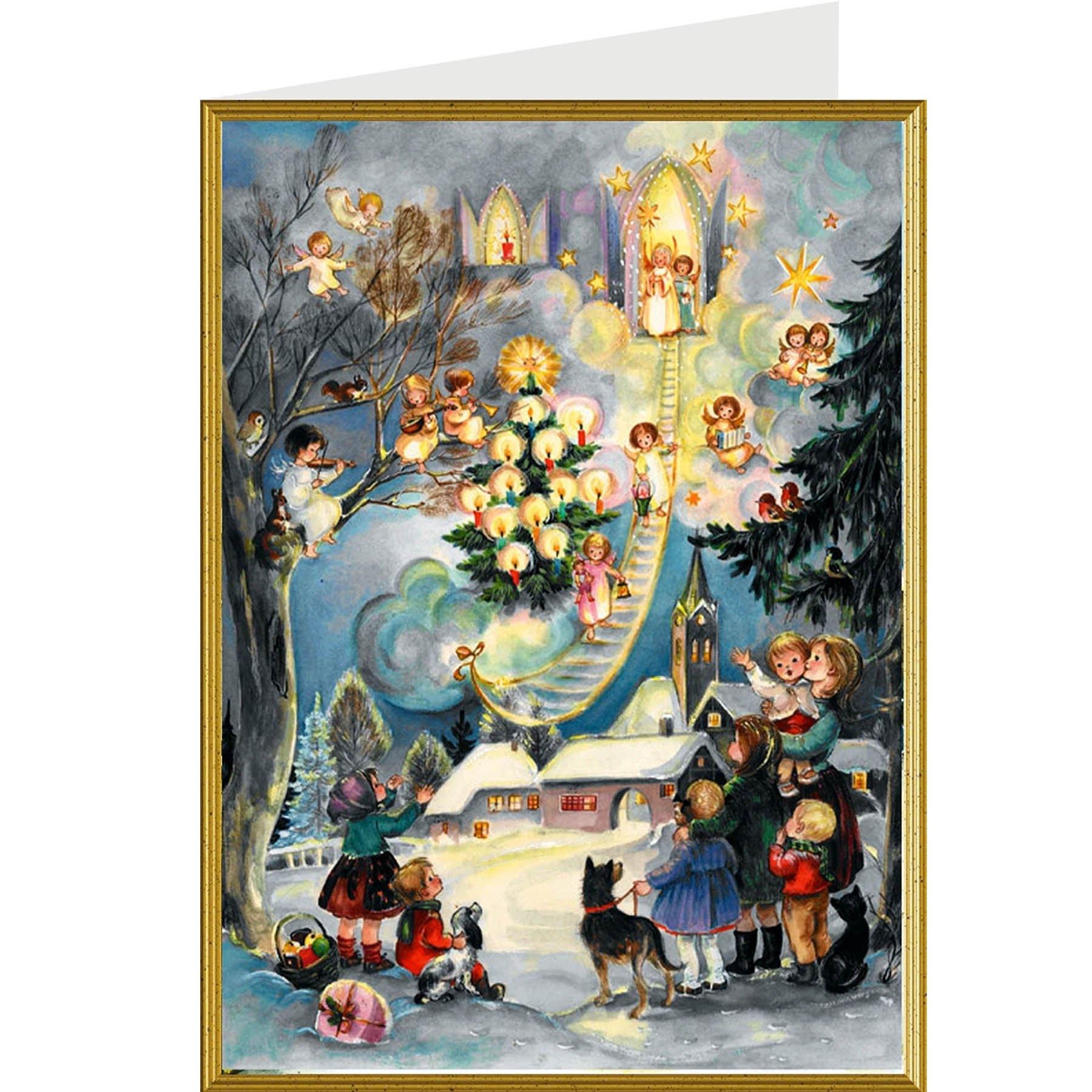 Tarjeta de Navidad "Seht die Himmelsleiter"