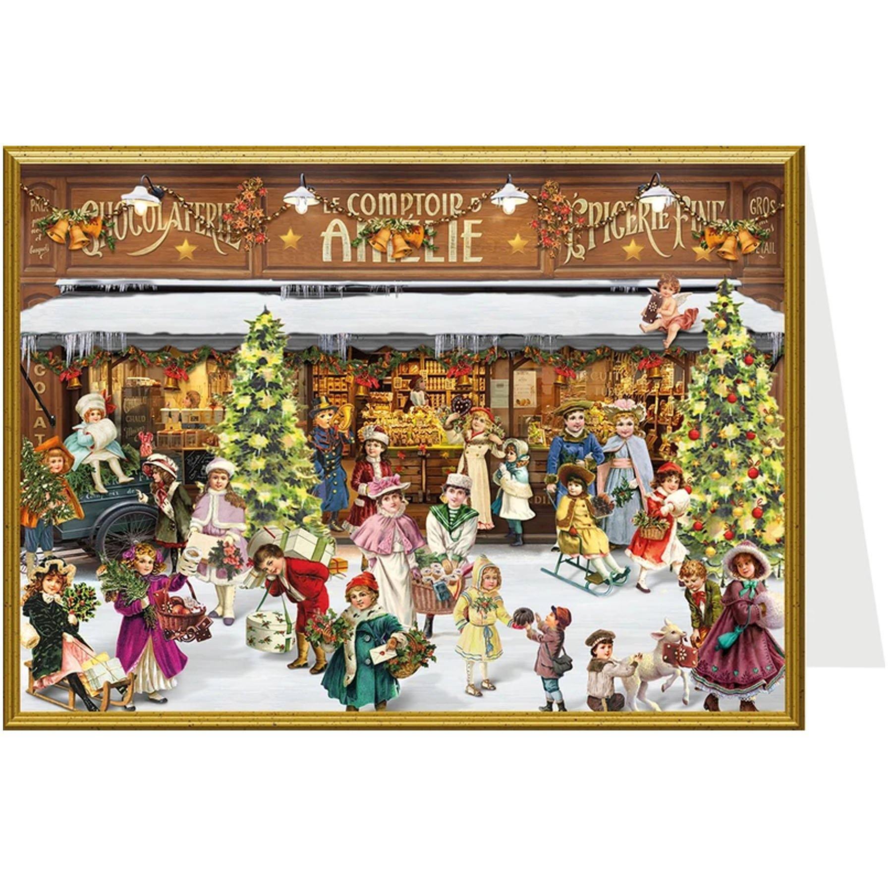 Tarjeta de Navidad "Tienda Victoriana"