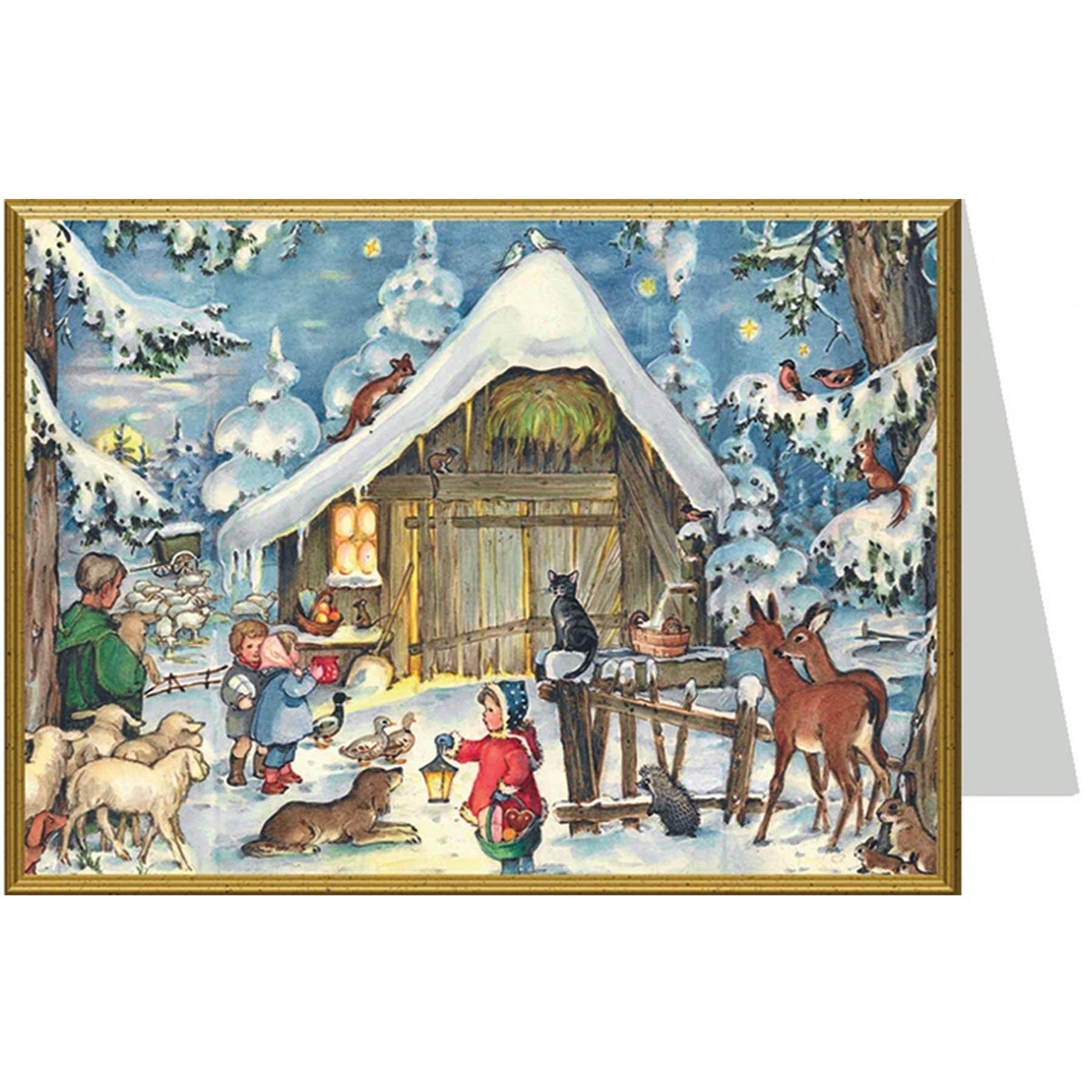 Tarjeta de Navidad "Navidad con los animales"