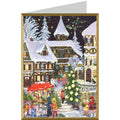Tarjeta de Navidad "Invierno en el pueblo"