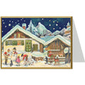 Tarjeta de Navidad "Estamos construyendo un muñeco de nieve"